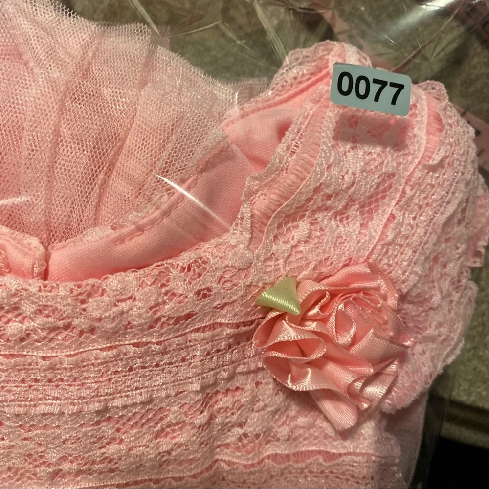 Jona Michelle Pink Dress. Knit Lace‎ Top With Layered Pink Tulle Size 2T